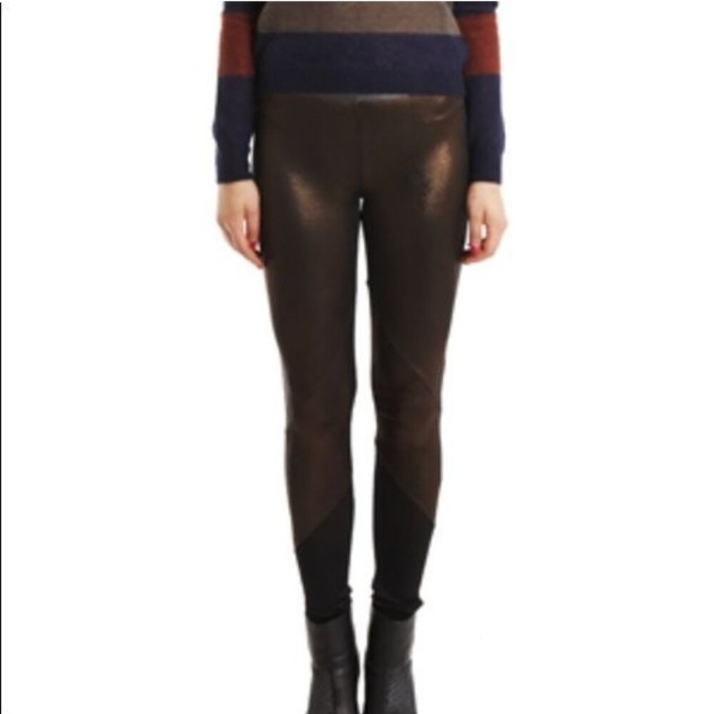 VPL BiFractional Metallic Bronze Full-Length Leggings Size Medium Stretchy